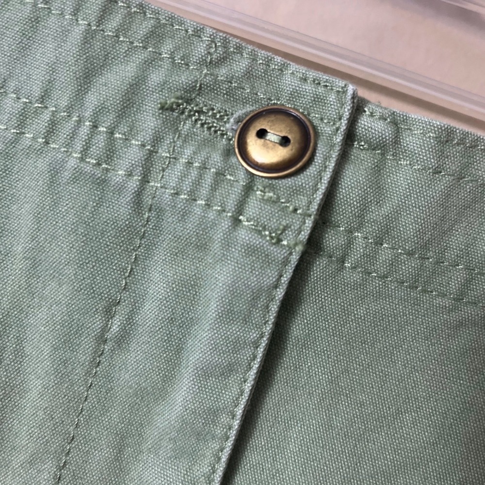 Classic Elements Spanish Olive Cotton Utility Skirt Size 18 Gorpcore Cottagecore - Picture 8 of 10